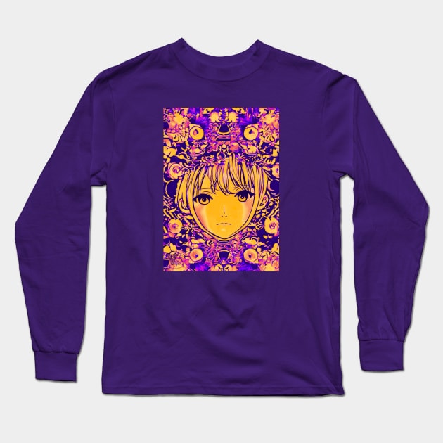 Pop Manga Girl Long Sleeve T-Shirt by Viper Unconvetional Concept